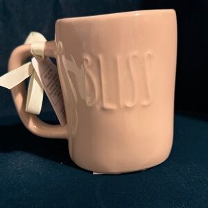 Rae Dunn Bliss Light Pink Double Sided Ceramic Mug